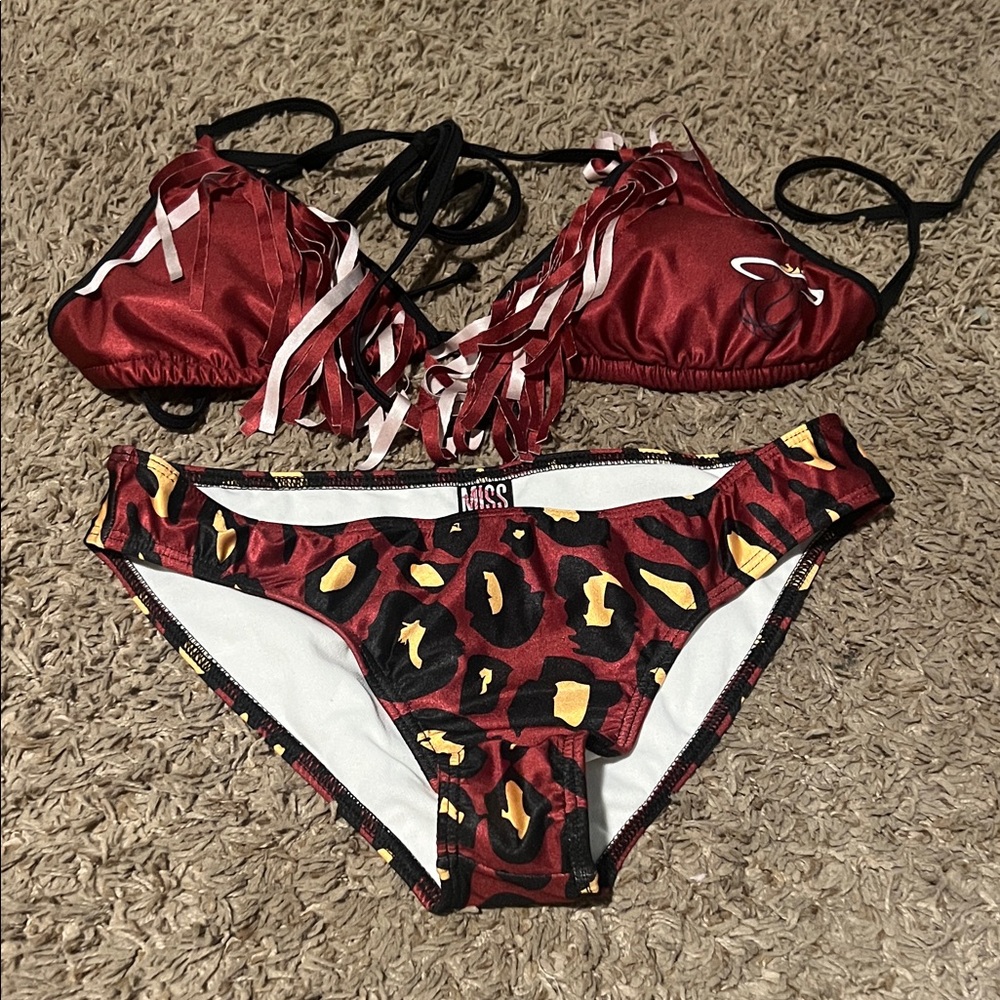 Miami heat Fringe Bikini Set with extra bottoms
